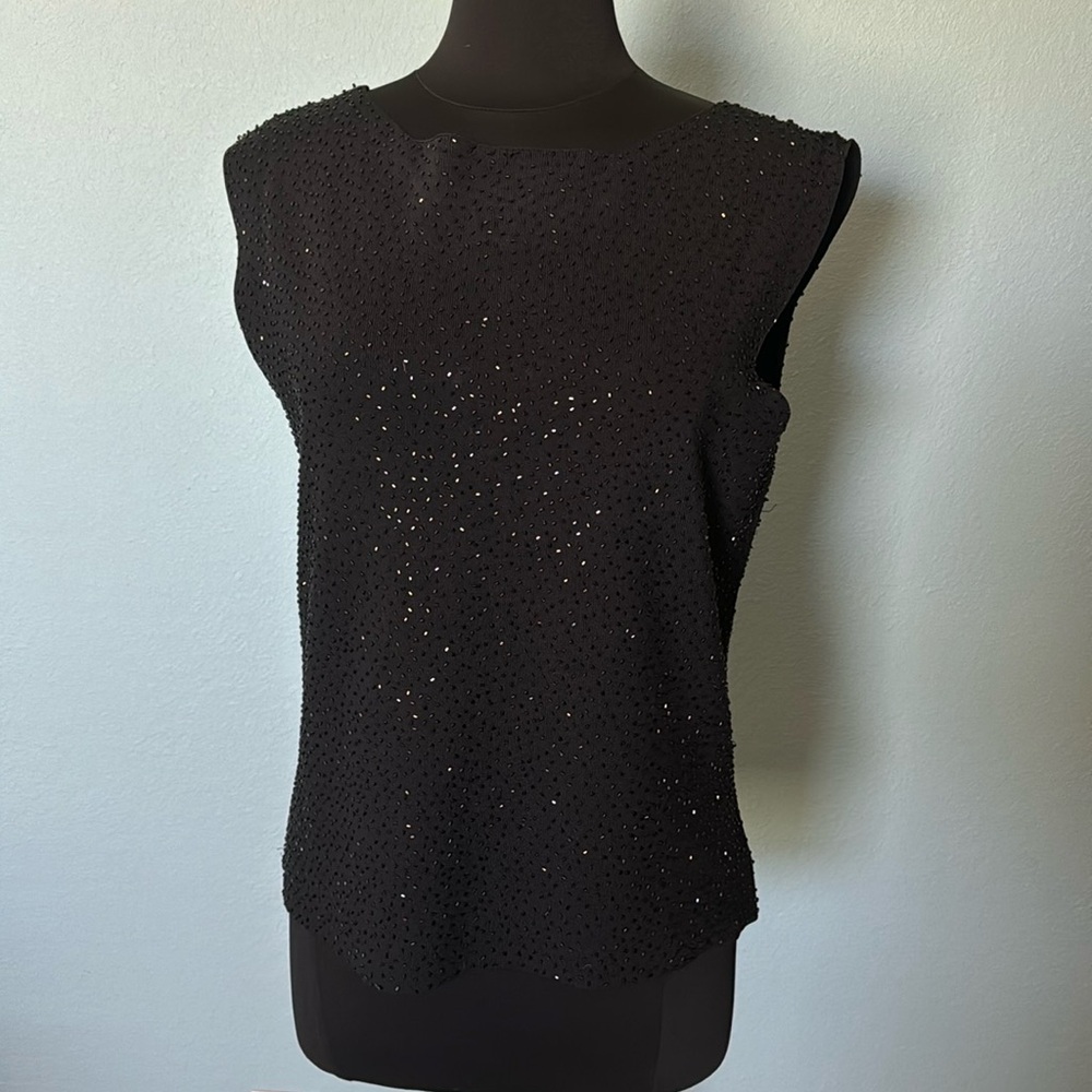 Ann Taylor glittery sleeveless tank shirt